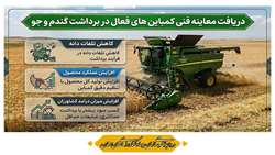 دریافت معاینه فنی کمباین های فعال در برداشت گندم و جو 